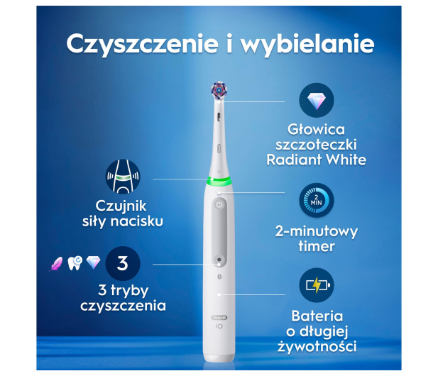 Oral-B Szczoteczka magnetyczna iO3 (matowa biała) - 1601546 - zdjęcie 5